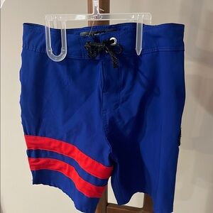 Hurley Swim Shorts with Red Stripes- Youth